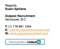 Outpost LinkedIn email signature badge