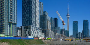Construction site near CN Tower, Toronto