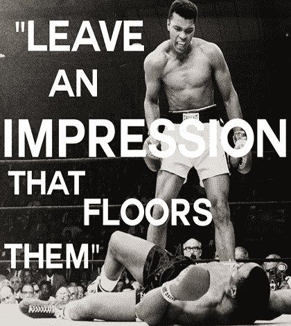 Boxer screaming at opponent on the floor