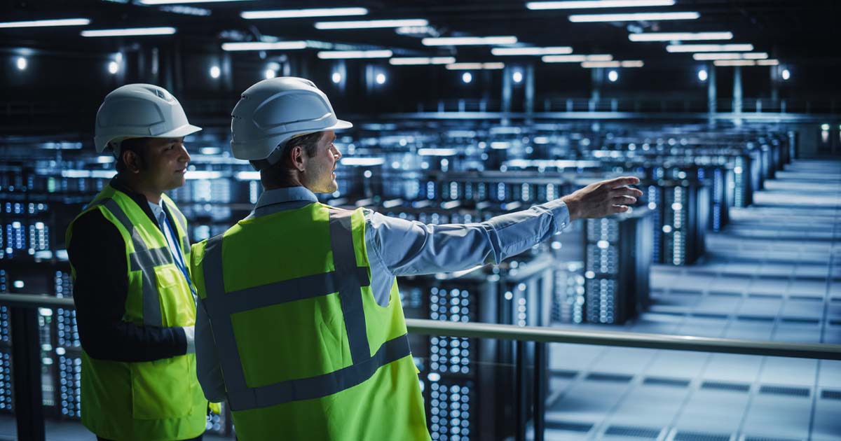 Data centre construction crew in Canada