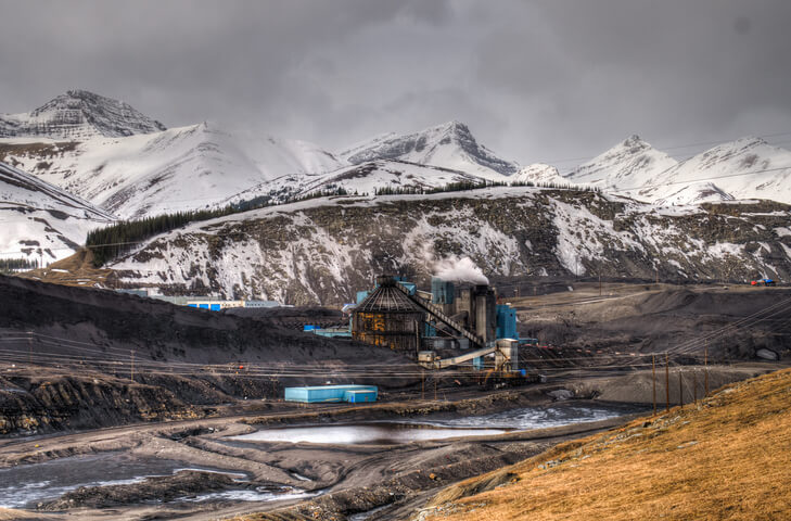 Coal Mine in the mountains, Alberta Canada